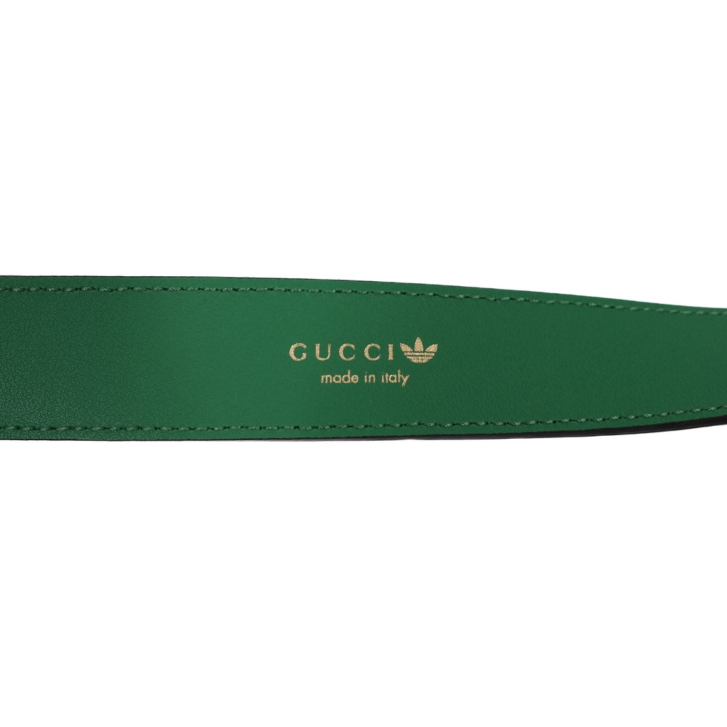 Gucci x Adidas Logo Belt Green 702277 - Size 80 32